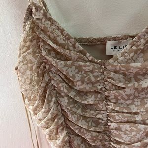 NEVER WORN: Le Lis pink and white floral body suit